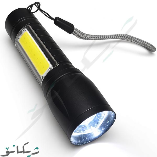 چراغ قوه زوم دار شارژی فلزی جیبی پلیسی مدل TBV21